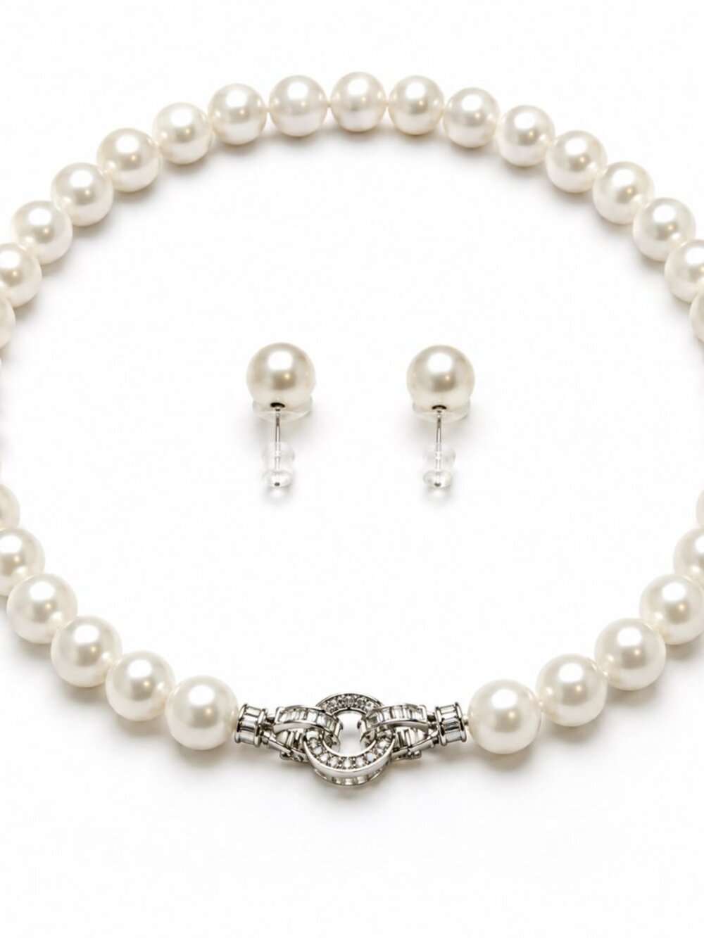 Pearl-20--AAAA+ Certified Akoya Pearl Necklace & Earrings Set